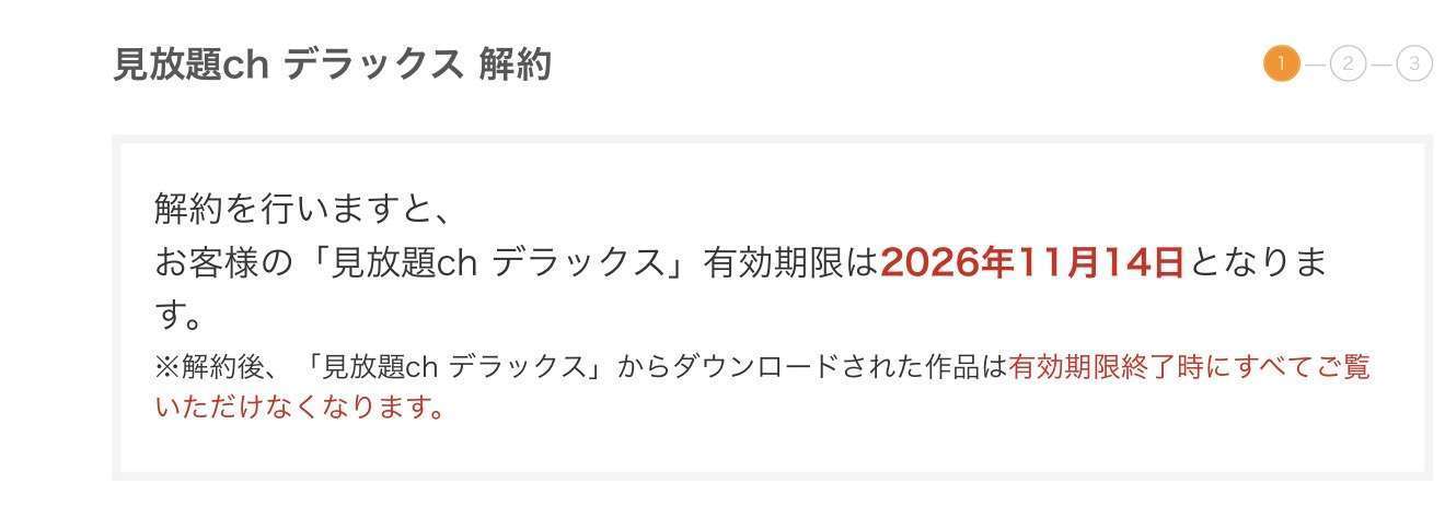 見放題chデラックス 解約