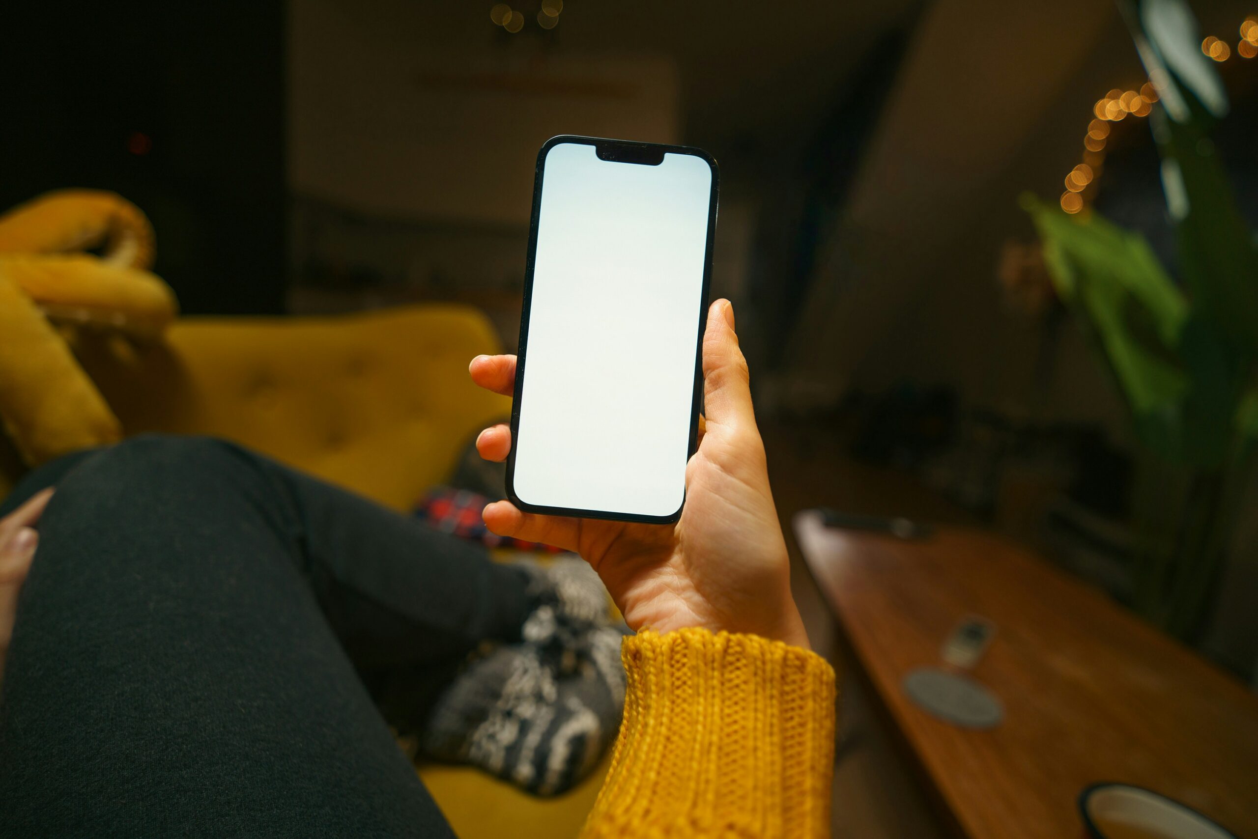 スマホを見る